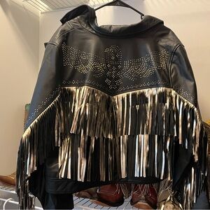 Idllywind leather thunderbird jacket